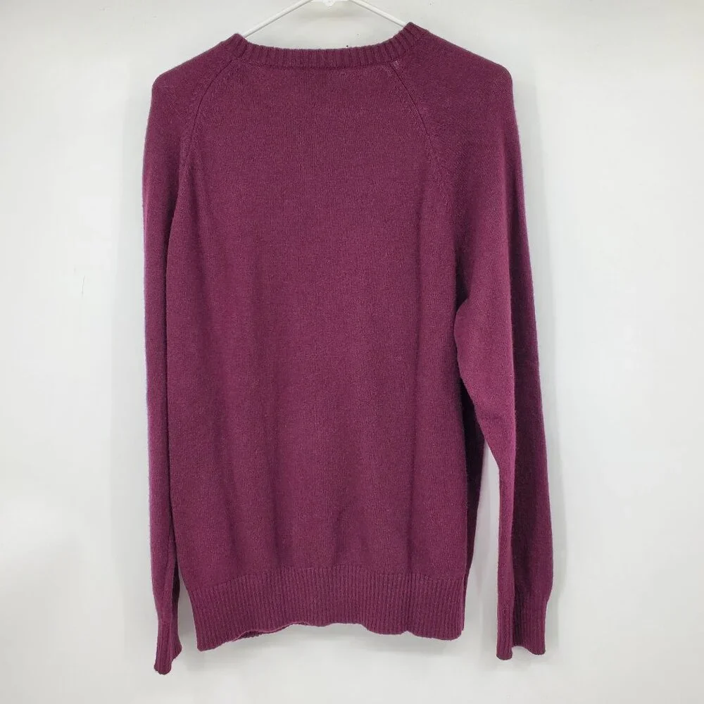 J. Crew Lambswool Blend Maroon Crewneck Pullover Long Sleeve Sweater‎ XL